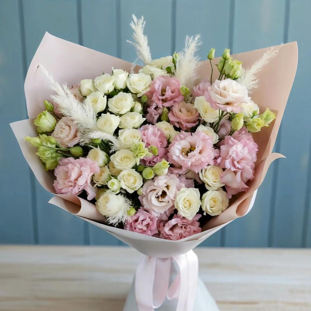 Букет цветов из: Альстромерии и Розы в Нижних-Сергах