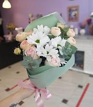 Букет цветов из:  Хризантемы и Розы в Нижних-Сергах