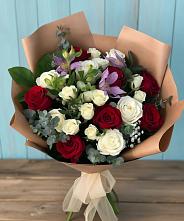 Букет цветов из:  Розы и Альстромерии в Нижних-Сергах