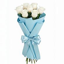 Букет 7 белых роз Проуд в Нижних-Сергах