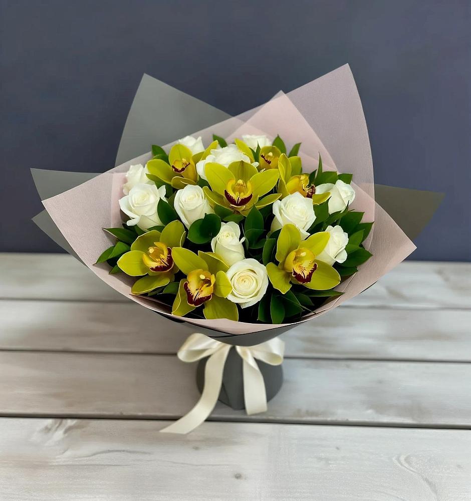 Букет цветов из: Орхидеи и Розы в Нижних-Сергах