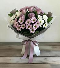 Букет цветов из:  Хризантемы и Розы в Нижних-Сергах