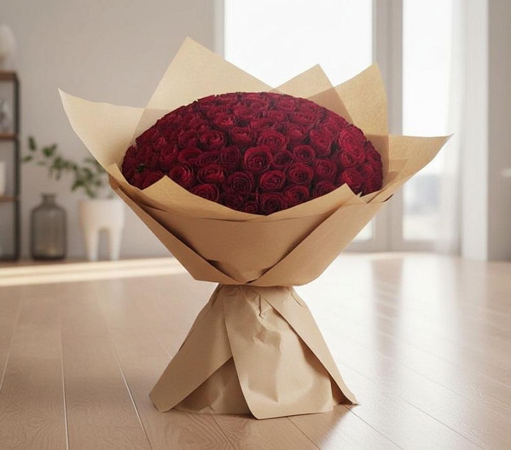 Букет 101 Красная роза в Нижних-Сергах