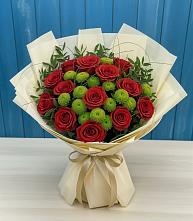 Букет цветов из:  Розы и Хризантемы в Нижних-Сергах