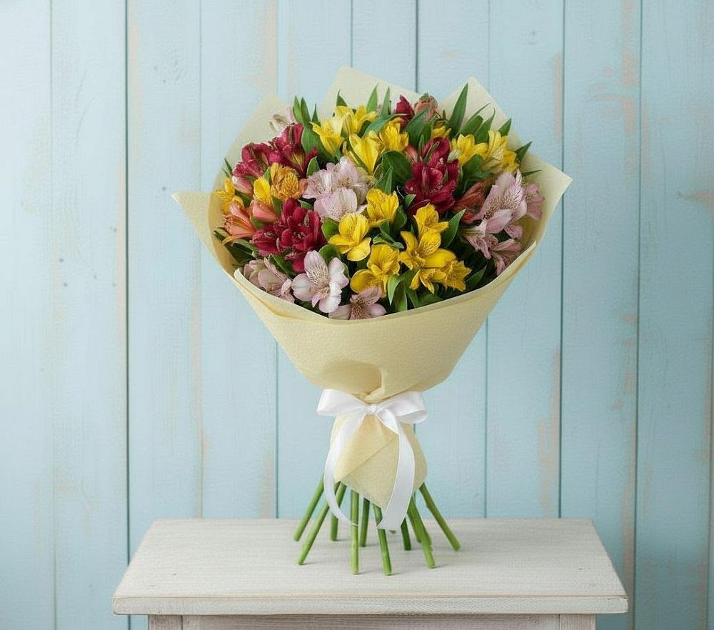 Букет цветов из: Альстромерии в Нижних-Сергах